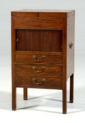 Georgian tambour door wash stand,