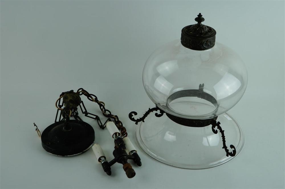 GEORGIAN THREE-LIGHT HANGING
