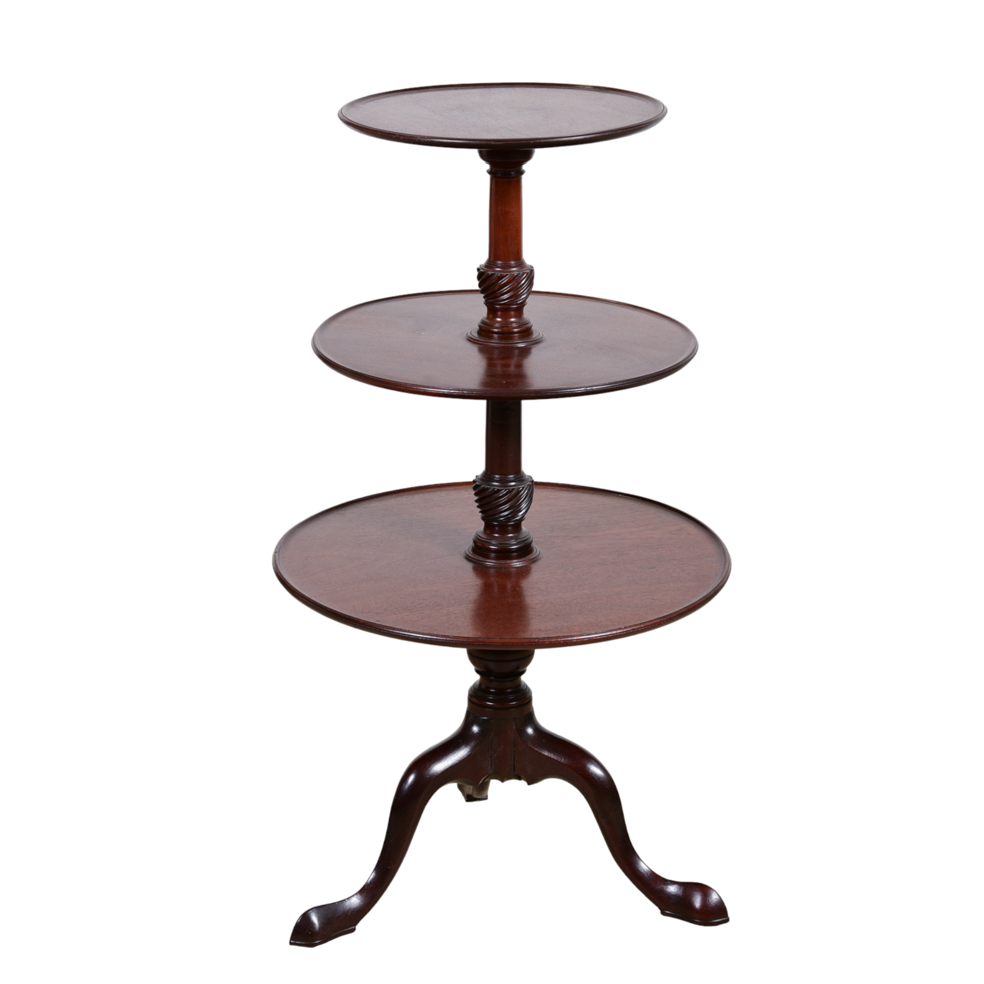 Georgian three tier mahogany