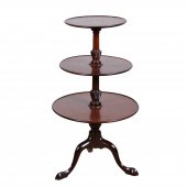 Georgian three tier mahogany d