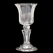 GEORGIAN TOOLED GLASS WINE GOB