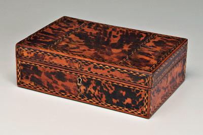 Georgian tortoise shell fitted box,