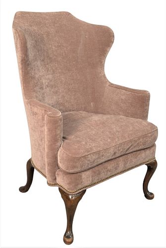 GEORGIAN UPHOLSTERED WING CHAIR,