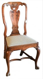 GEORGIAN WALNUT SIDE CHAIR, HA