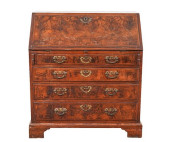 GEORGIAN WALNUT SLANT LID DESK