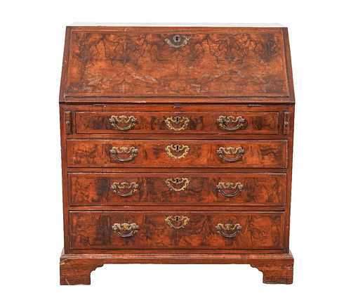 GEORGIAN WALNUT SLANT LID