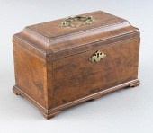 GEORGIAN WALNUT VENEER TEA CAD