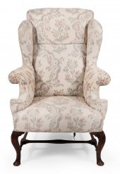 GEORGIAN WING CHAIR MID-18TH C