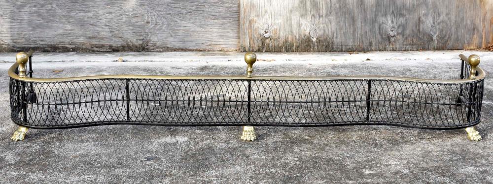 GEORGIAN WIREWORK AND BRASS FIRE