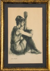 GERALD FAIRCLOUGH SEATED WOMAN