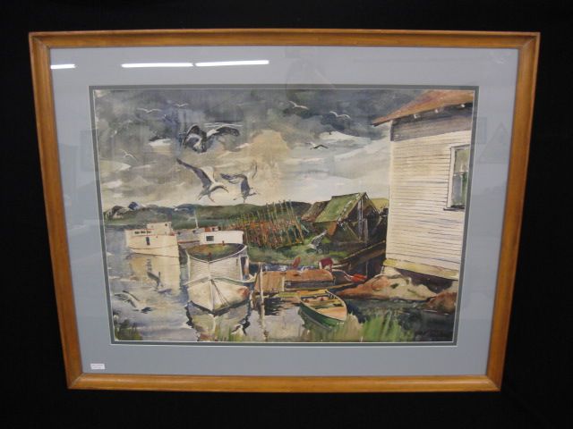 Gerald Landt Watercolor ships along