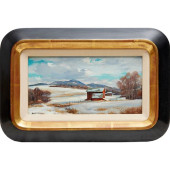 GERALD LUBECK, OIL ON BOARD, 1