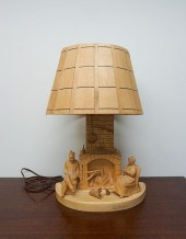 GERARD FORTIN CARVED WOOD SCUL