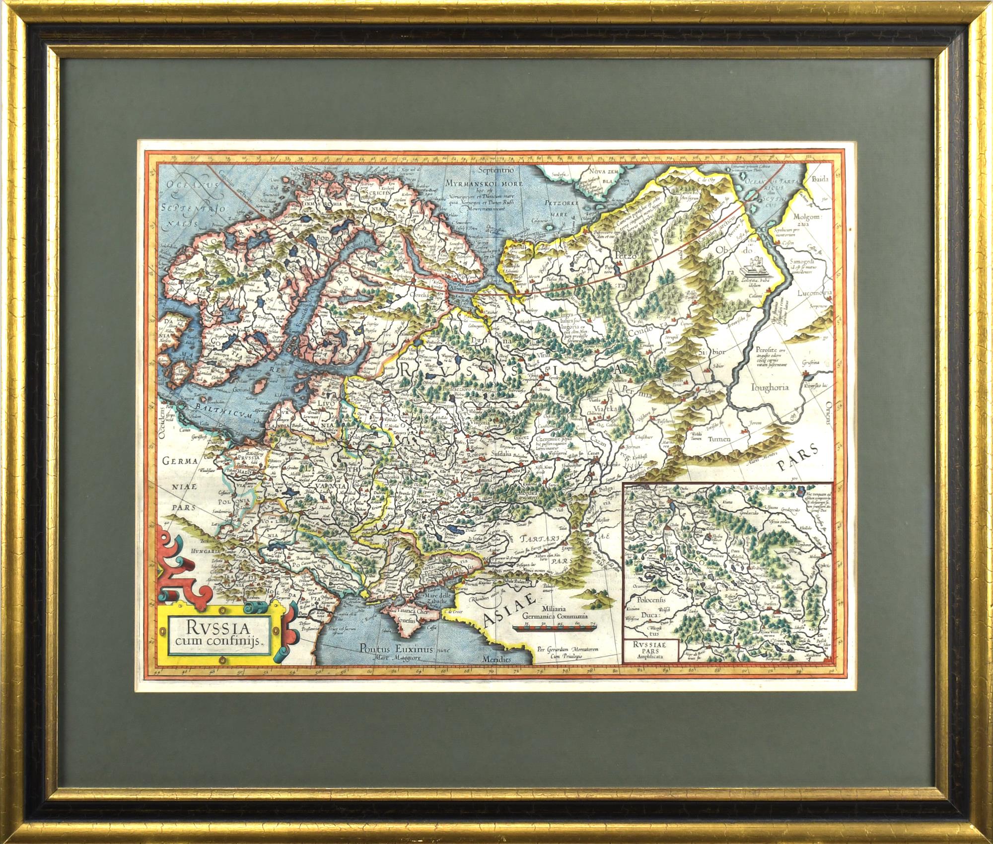 GERARD MERCATOR 17TH C. MAP,
