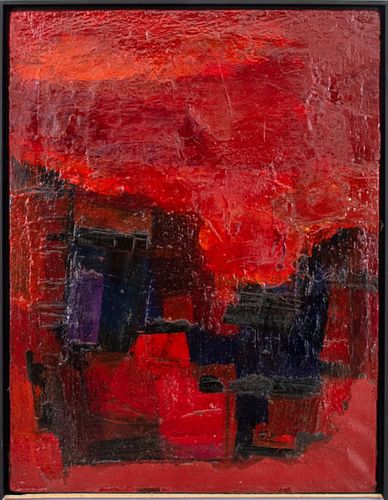 GERHARD RICHTER STYLE MODERNIST OIL