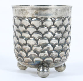 German 18th Century silver footed