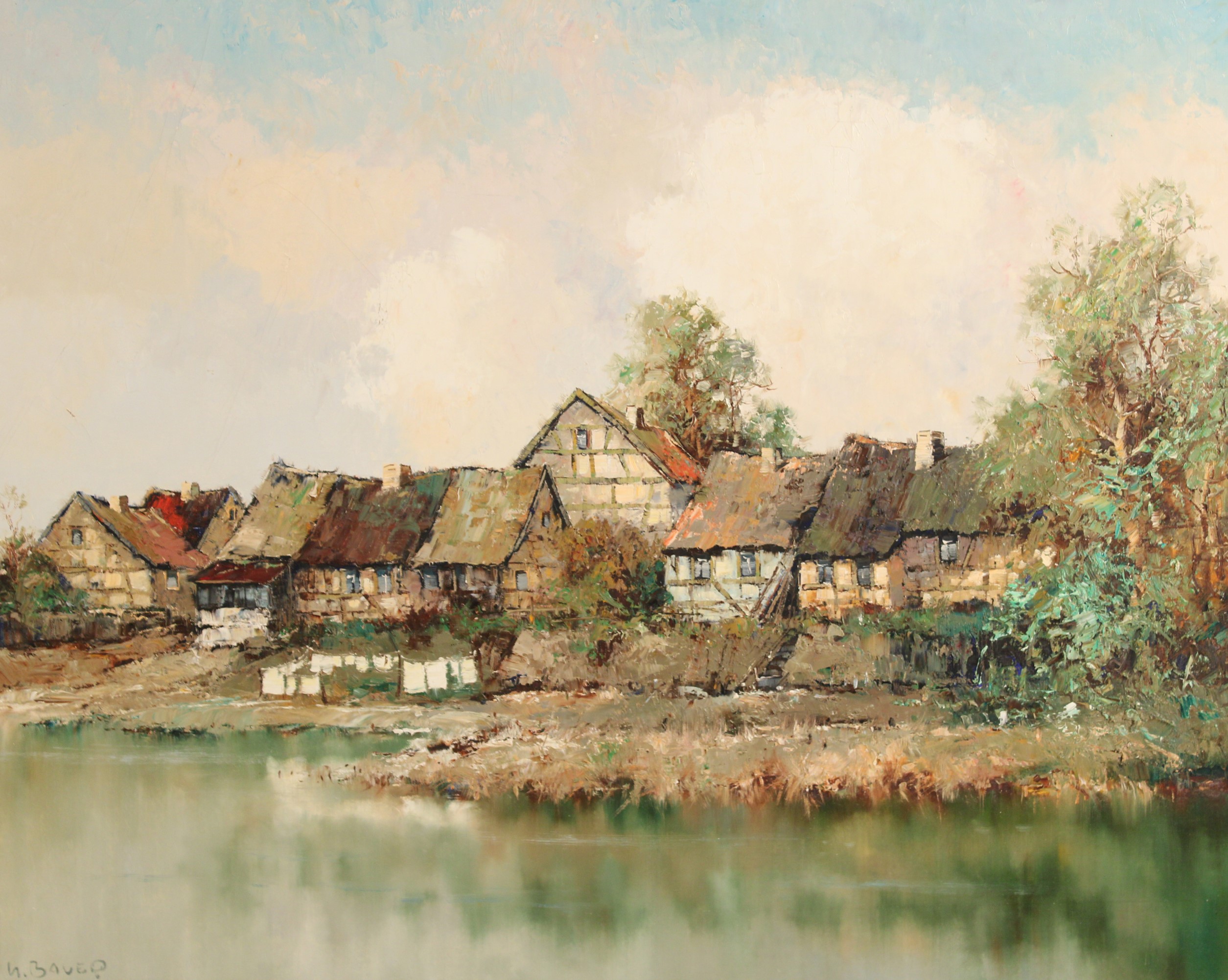 GERMAN 20TH C. O/C PAINTING BY