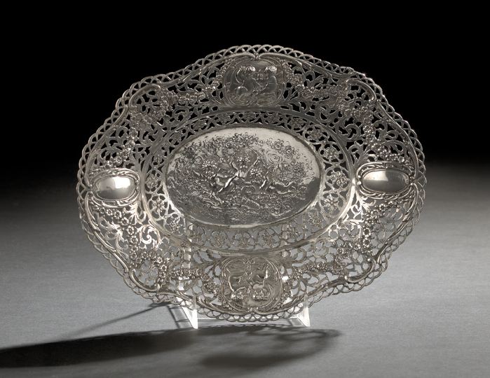 German .800 Silver Bread Tray, 