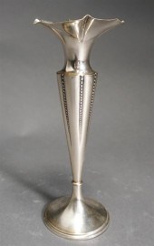 GERMAN 800-SILVER BUD VASE, AP