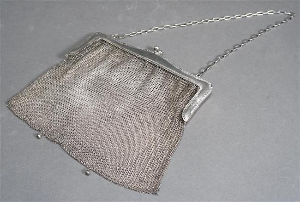 GERMAN 800-SILVER MESH PURSE, 6.5