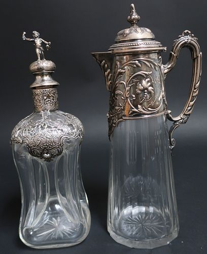 GERMAN .800 SILVER MOUNTED EWER &