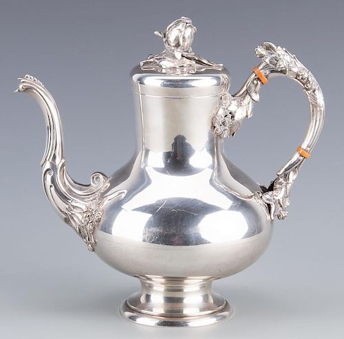 GERMAN 800 SILVER TEAPOT W/