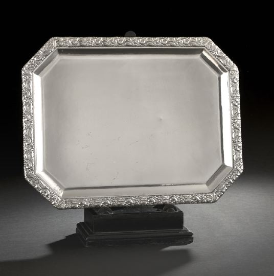 German .800 Silver Tray,  first