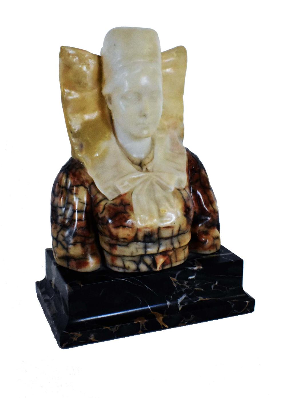 GERMAN ALABASTER BUST OF A