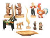 German and style carved wood f