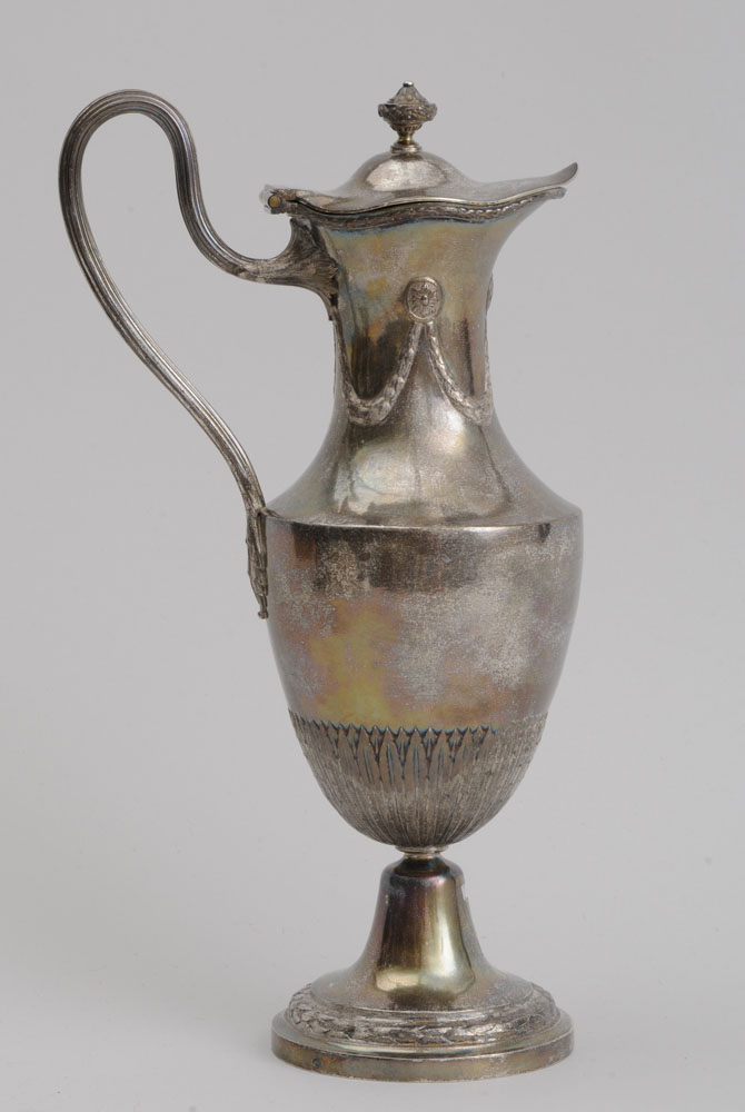 GERMAN ARMORIAL SILVER WINE EWER