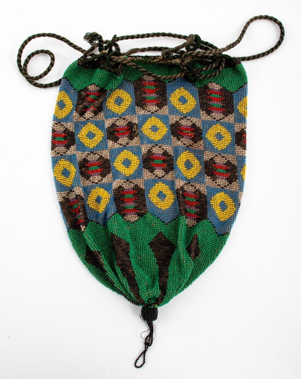 GERMAN ART DECO GLASS BEADED