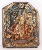 GERMAN BAROQUE CARVED WOOD REL
