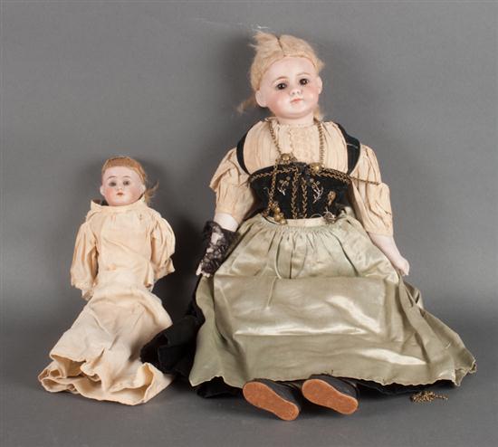 German bisque and cloth doll in