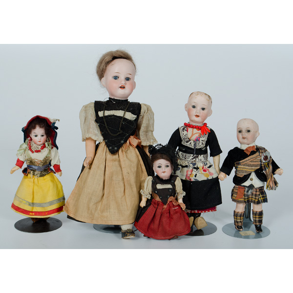 German Bisque Costumed Dolls