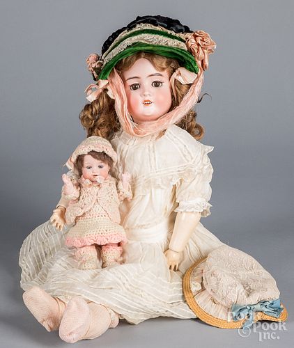 GERMAN BISQUE HEAD DOLL,