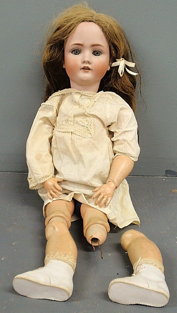 German bisque head doll marked