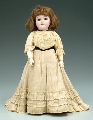German bisque head doll, open
