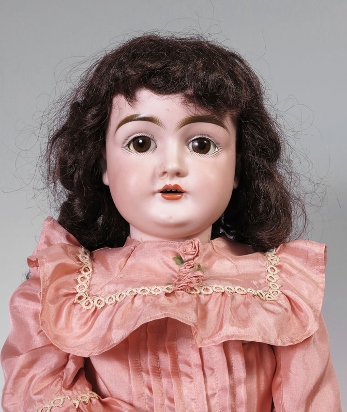 GERMAN BISQUE HEAD FLORA DORA DOLL: