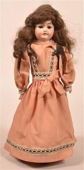 GERMAN BISQUE HEAD GIRL DOLL.G