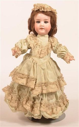 GERMAN BISQUE HEAD GIRL DOLL.German
