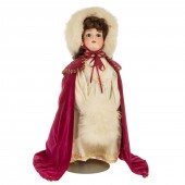 GERMAN BISQUE & PORCELAIN DOLL