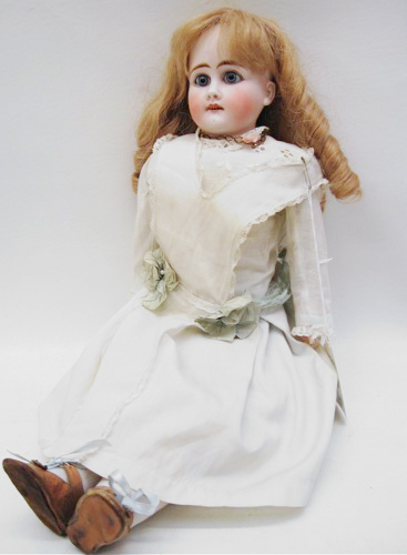 GERMAN BISQUE SHOULDER HEAD DOLL