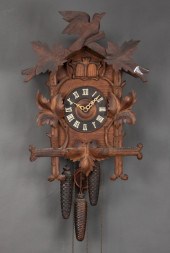 German Black Forest carved wal