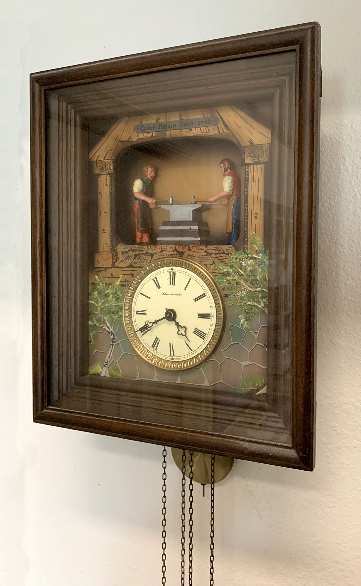 GERMAN BLACKSMITH WALL CLOCK: