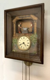 GERMAN BLACKSMITH WALL CLOCK: