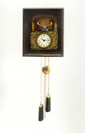 GERMAN BLACKSMITH WALL CLOCK: