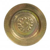 GERMAN BRASS ALMS DISH 16th c.