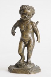 GERMAN BRASS FIGURE OF A CHERU