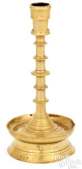 GERMAN BRASS GOTHIC CANDLESTIC
