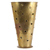 GERMAN BRASS PERFORATED HALL U